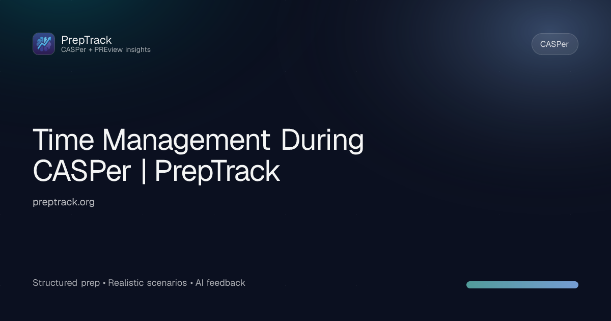 Time Management During CASPer | PrepTrack