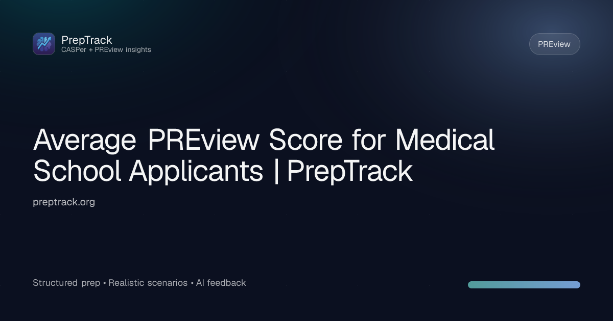 Average PREview Score for Medical School Applicants | PrepTrack