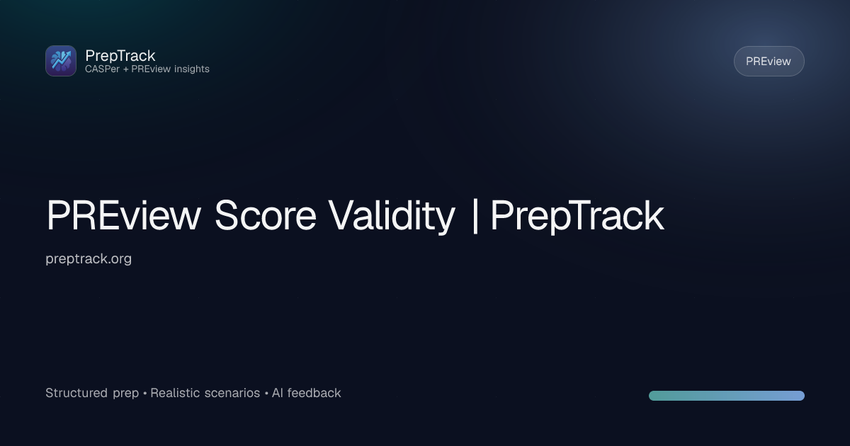 PREview Score Validity | PrepTrack